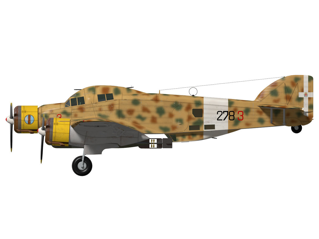 Savoia-Marchetti SM79 Sparviero 3D model_10