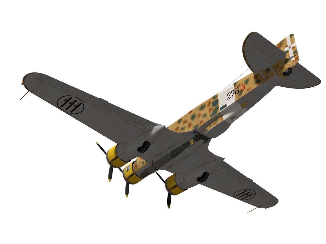 Savoia-Marchetti SM79 Sparviero 3D model_5