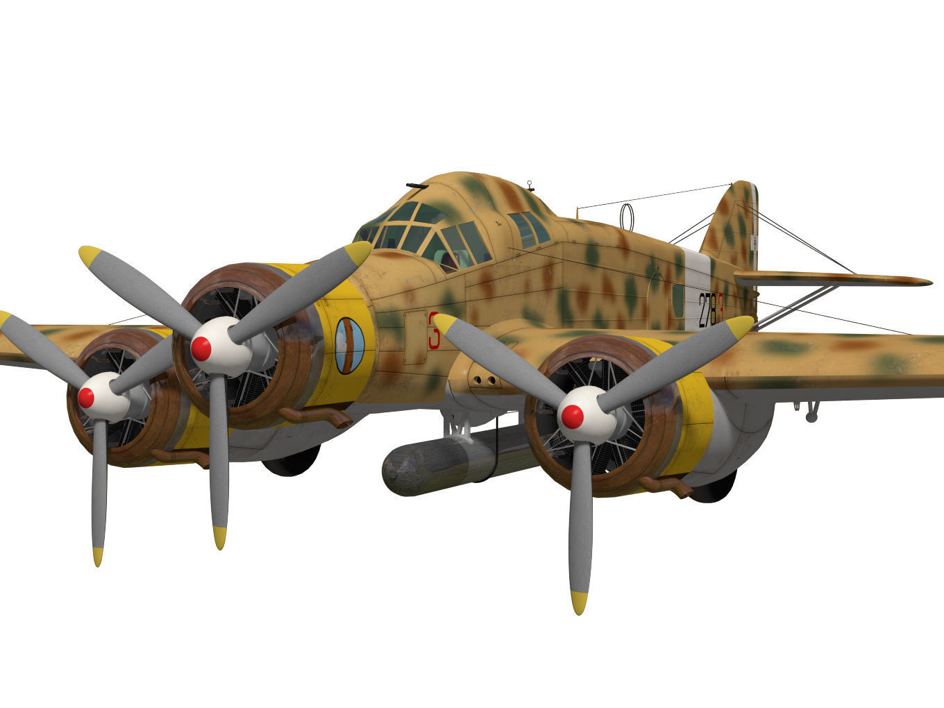 Savoia-Marchetti SM79 Sparviero 3D model_4