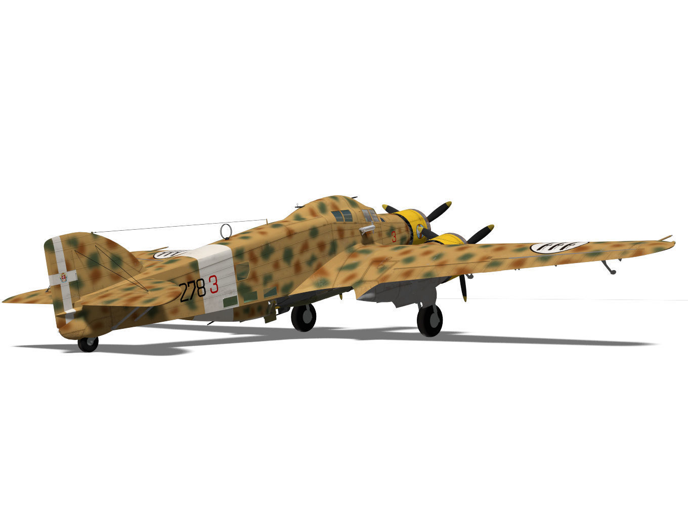 Savoia-Marchetti SM79 Sparviero 3D model_7