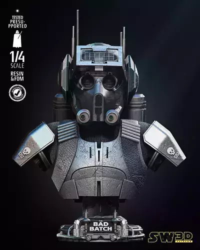 STAR WARS Tech Bust Portrait Tested for 3D Printing