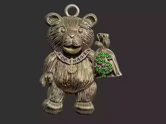 Teddy Bear with Money Bag - Ursinho Saco de Dinheiro 3D print model
