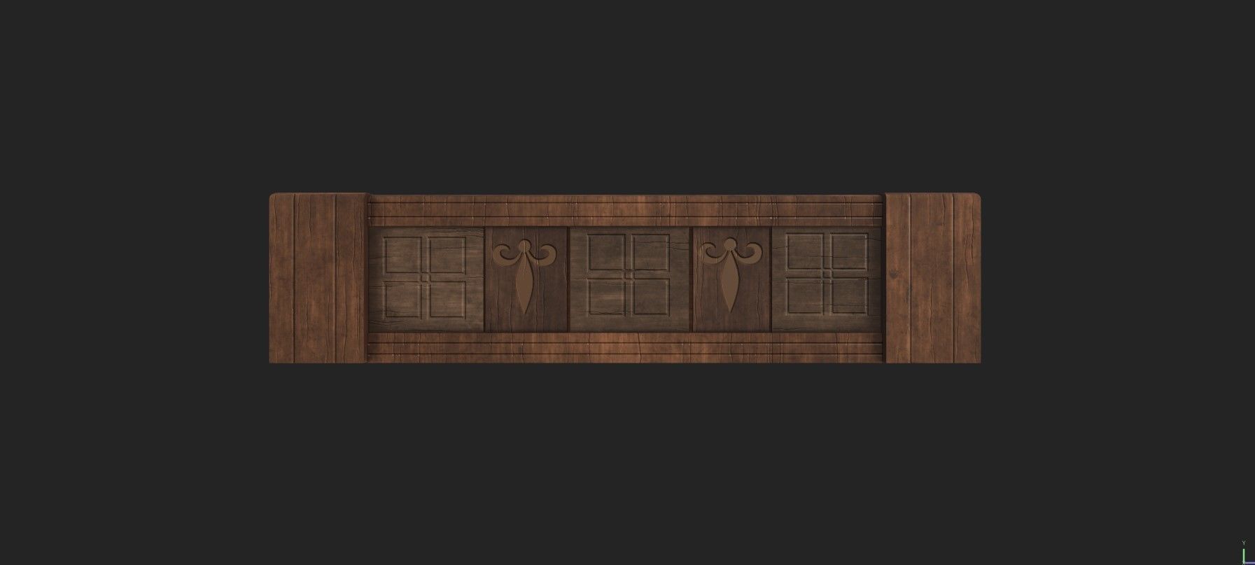 Medieval Book Shelf - Low Poly And Game Ready Low-poly 3D model_6