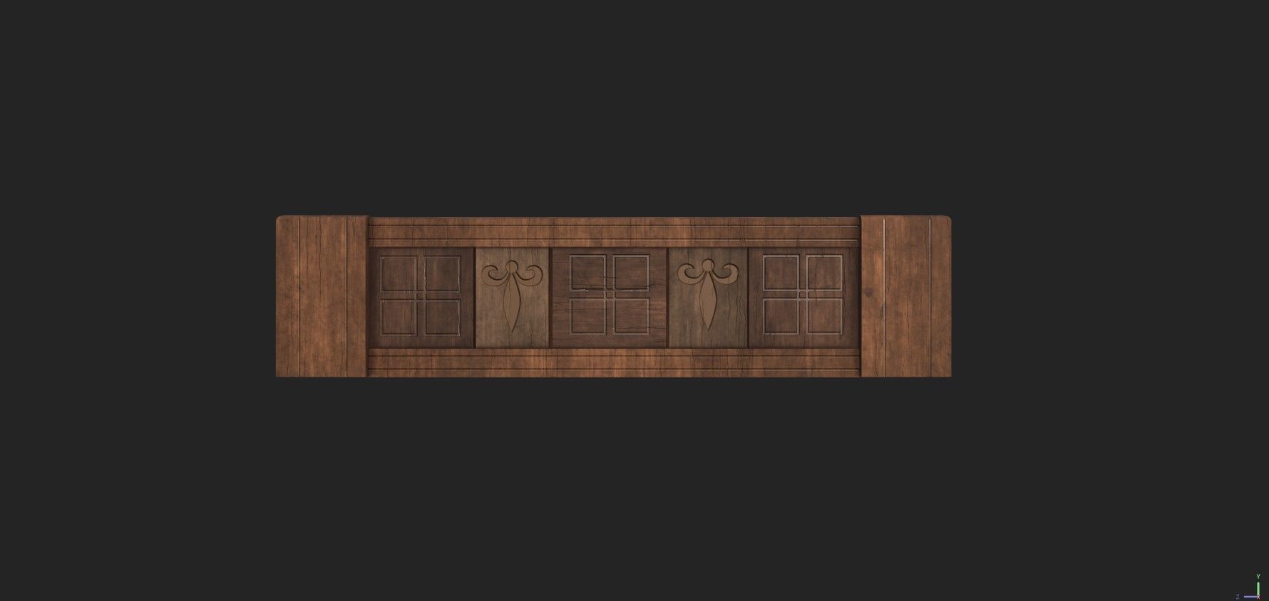 Medieval Book Shelf - Low Poly And Game Ready Low-poly 3D model_4