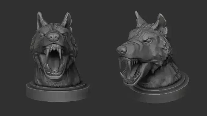 Scary Wolf 3D Model