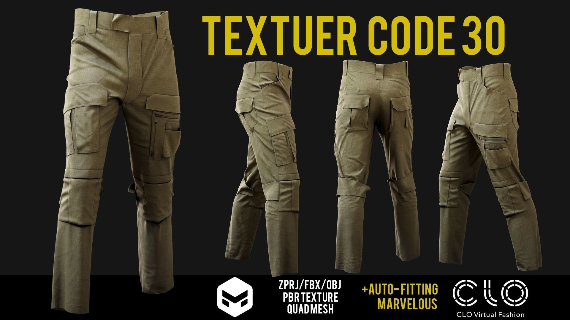 UF PRO Gen 2 Combat pants  TACTICAL with 40 textuer Low-poly 3D model_38