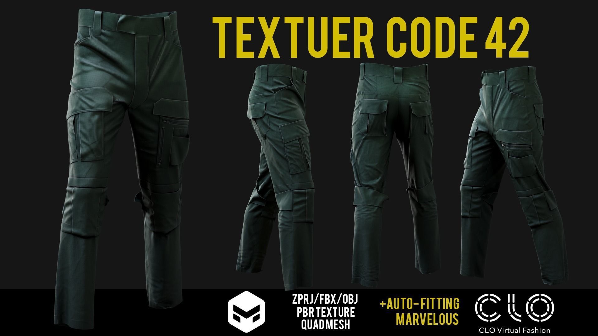 UF PRO Gen 2 Combat pants  TACTICAL with 40 textuer Low-poly 3D model_50