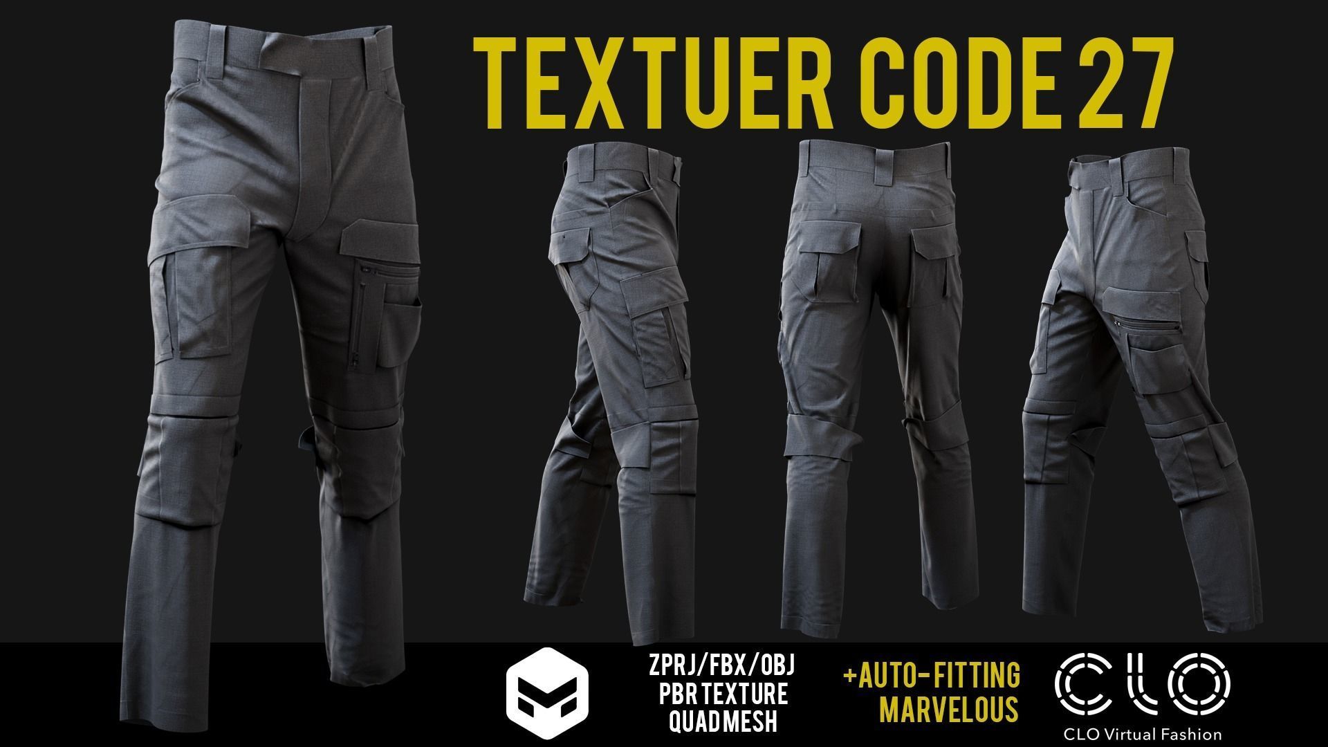 UF PRO Gen 2 Combat pants  TACTICAL with 40 textuer Low-poly 3D model_35
