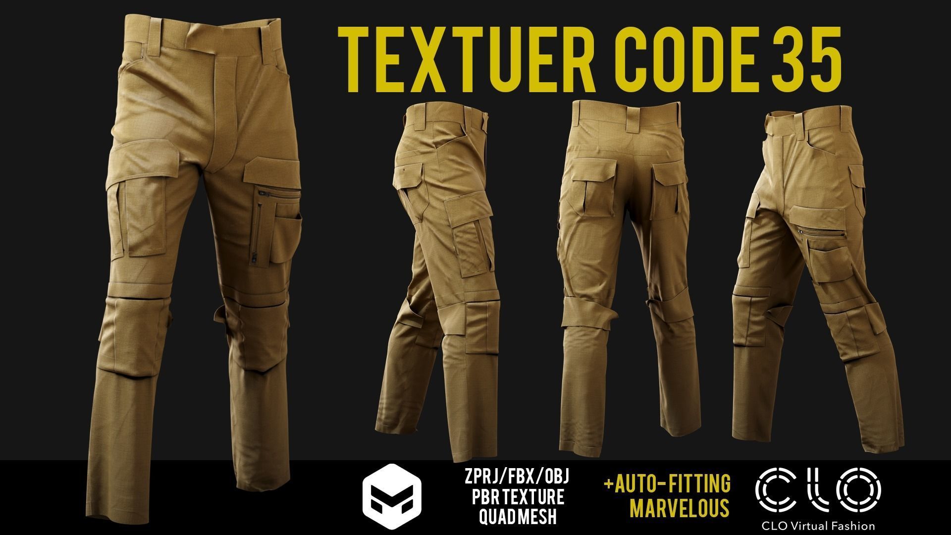 UF PRO Gen 2 Combat pants  TACTICAL with 40 textuer Low-poly 3D model_43