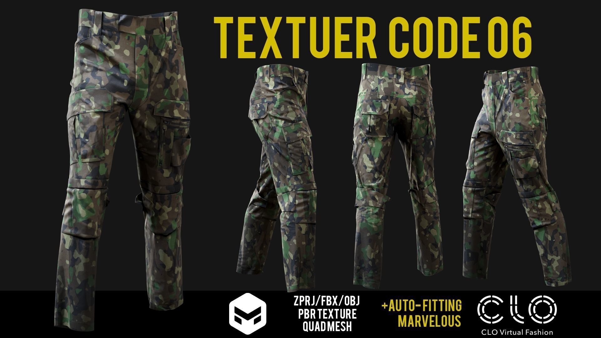 UF PRO Gen 2 Combat pants  TACTICAL with 40 textuer Low-poly 3D model_15