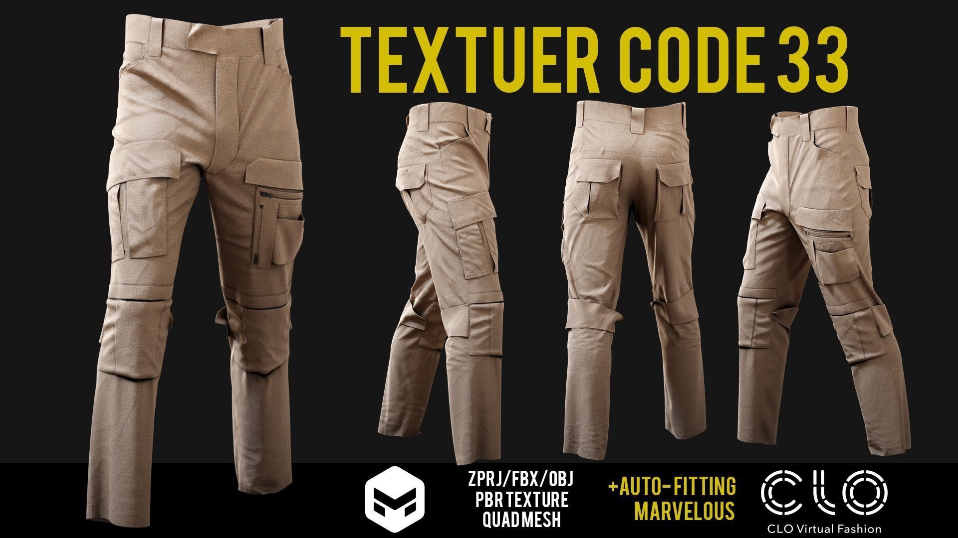 UF PRO Gen 2 Combat pants  TACTICAL with 40 textuer Low-poly 3D model_41