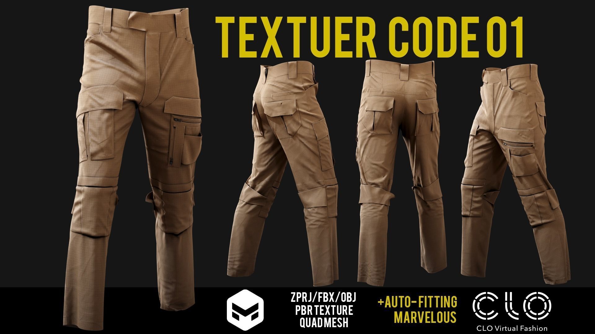 UF PRO Gen 2 Combat pants  TACTICAL with 40 textuer Low-poly 3D model_9