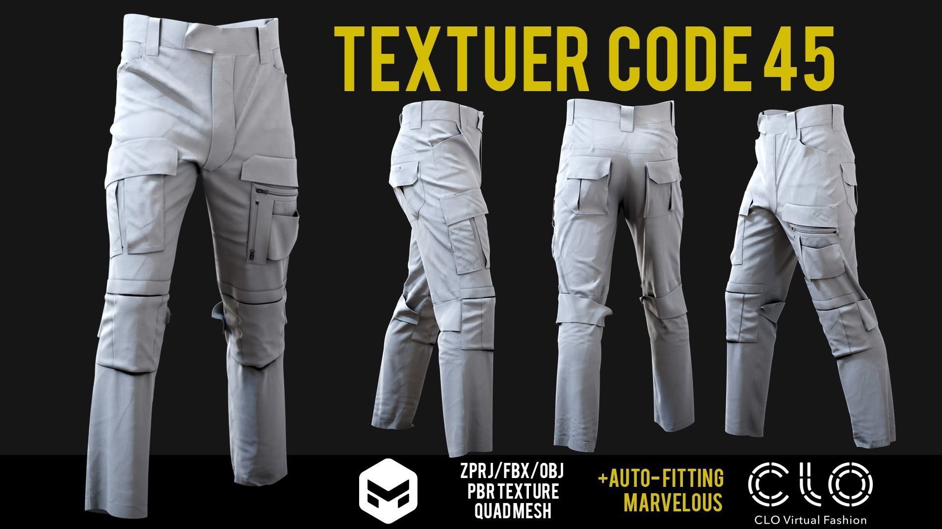 UF PRO Gen 2 Combat pants  TACTICAL with 40 textuer Low-poly 3D model_53