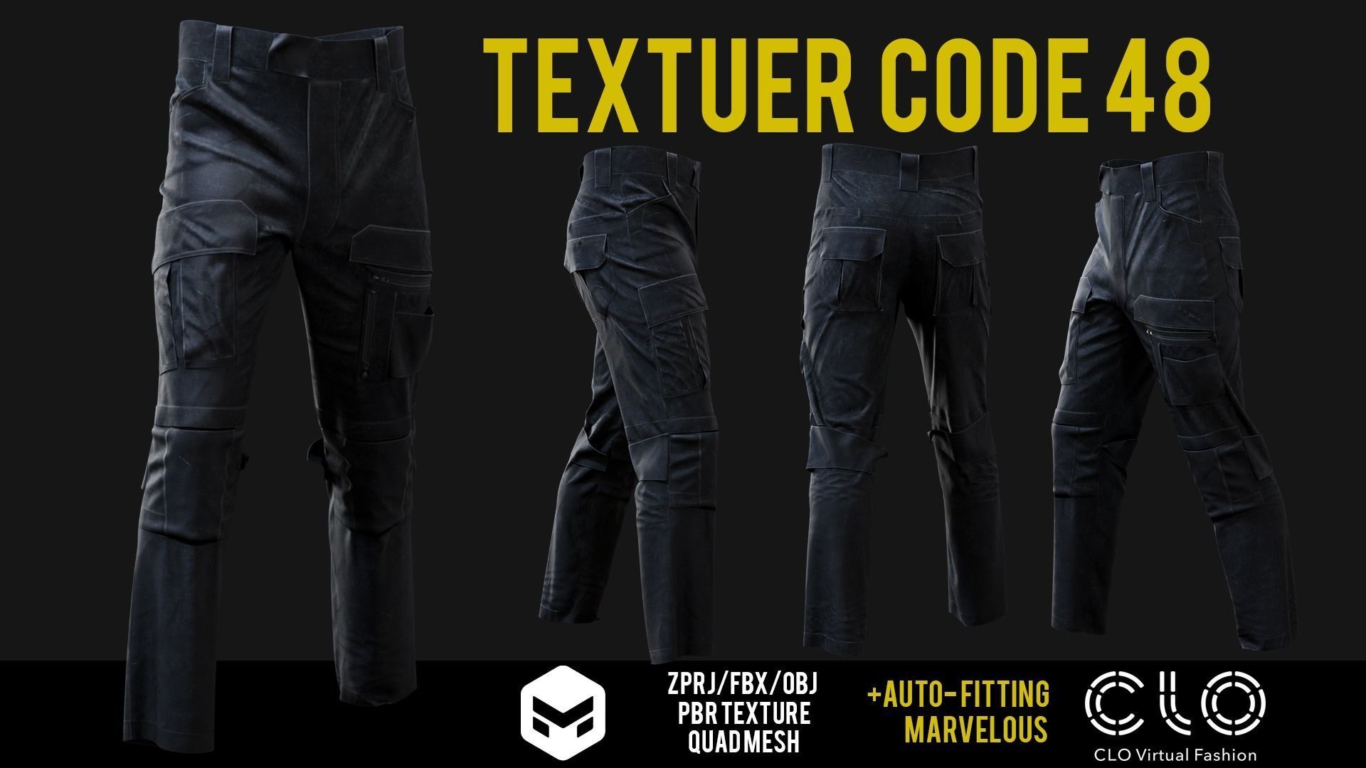 UF PRO Gen 2 Combat pants  TACTICAL with 40 textuer Low-poly 3D model_55