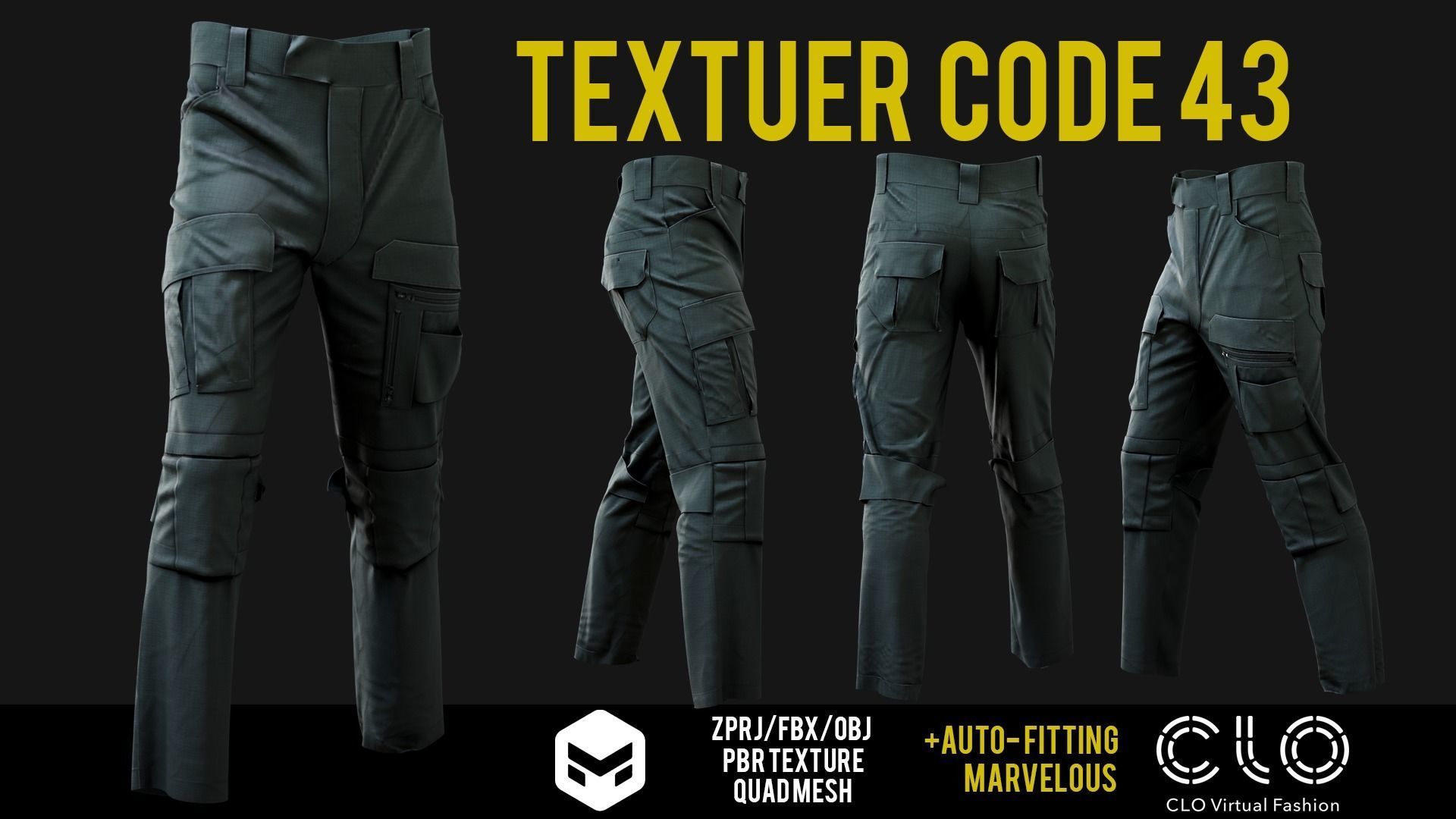 UF PRO Gen 2 Combat pants  TACTICAL with 40 textuer Low-poly 3D model_51