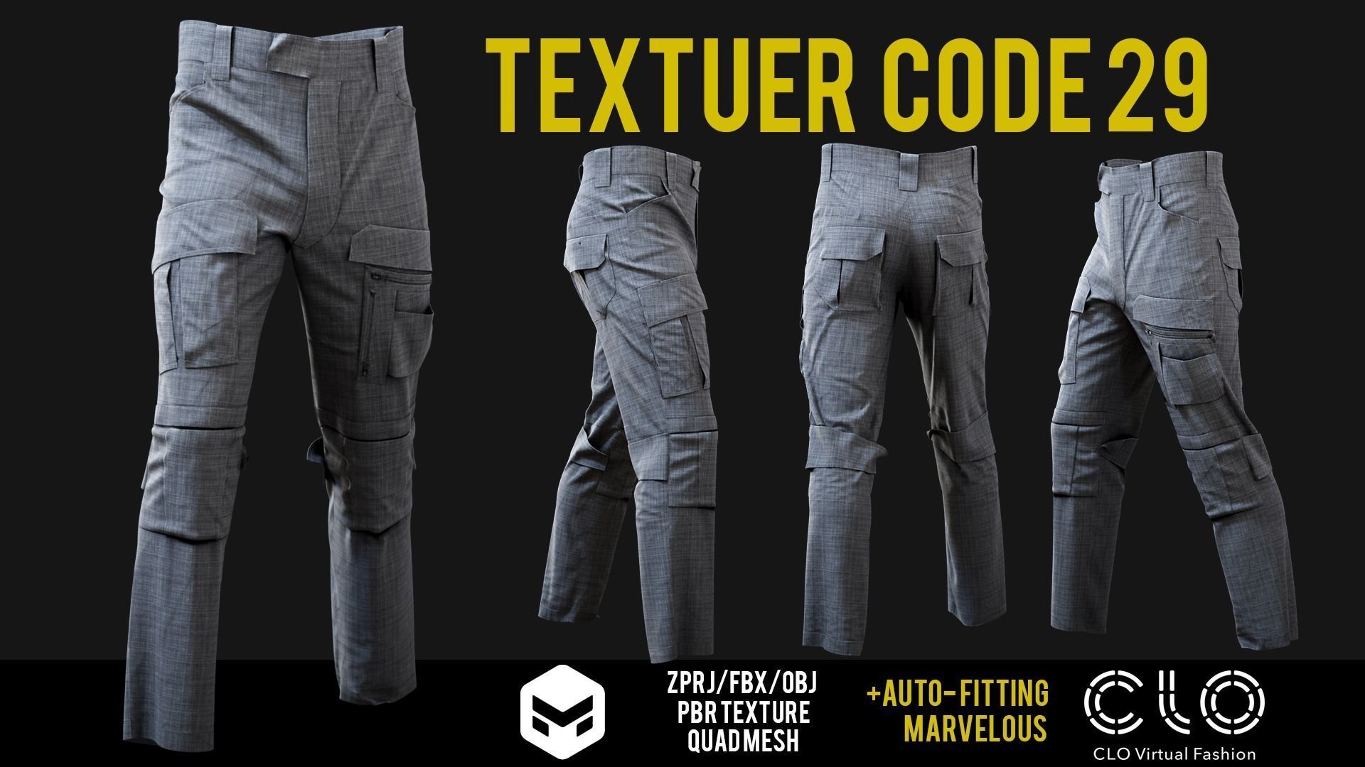 UF PRO Gen 2 Combat pants  TACTICAL with 40 textuer Low-poly 3D model_37