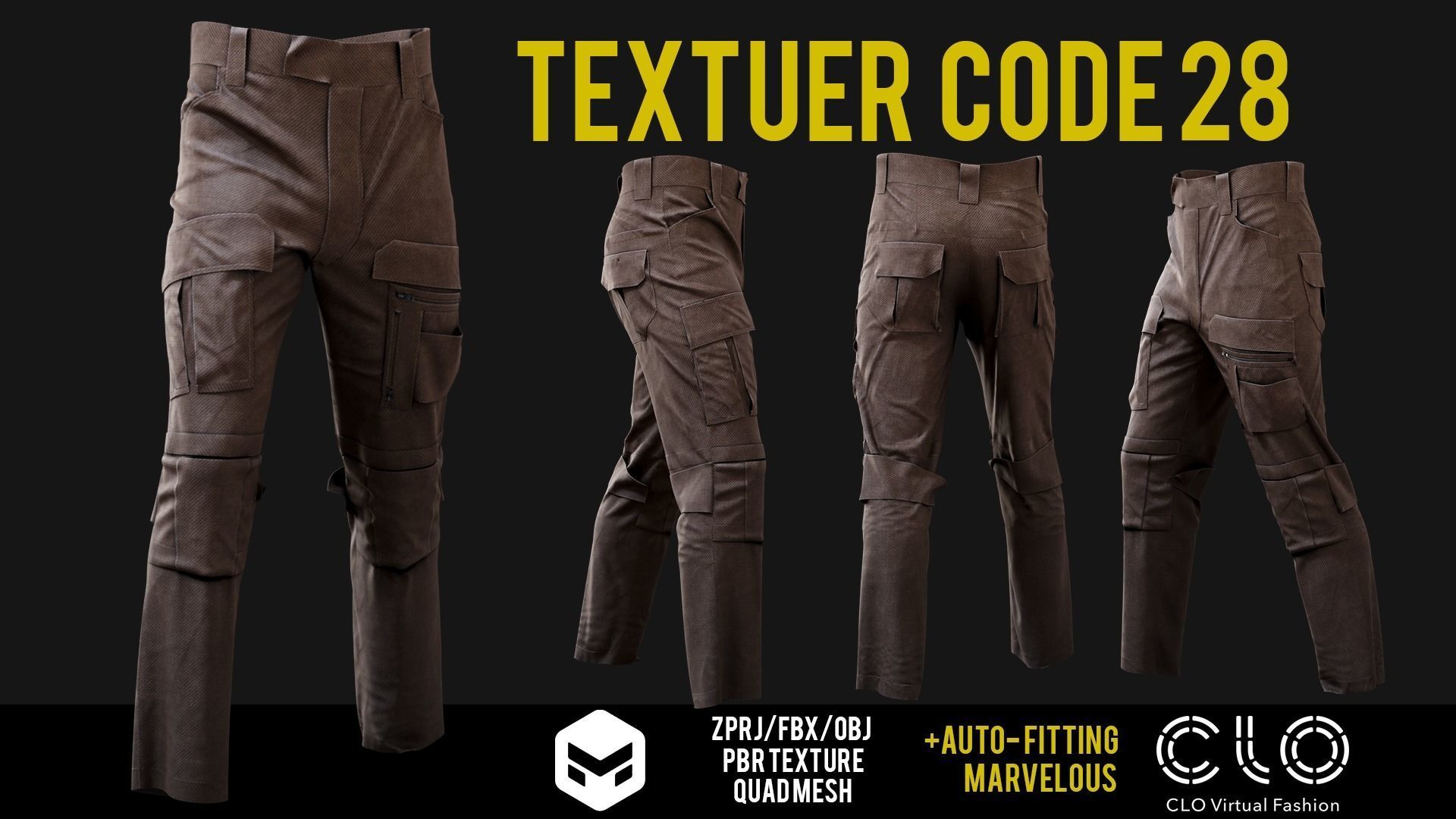 UF PRO Gen 2 Combat pants  TACTICAL with 40 textuer Low-poly 3D model_36