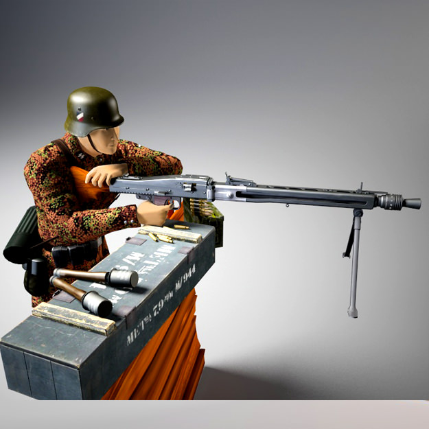 MG-42 machine gun set 3D model_7