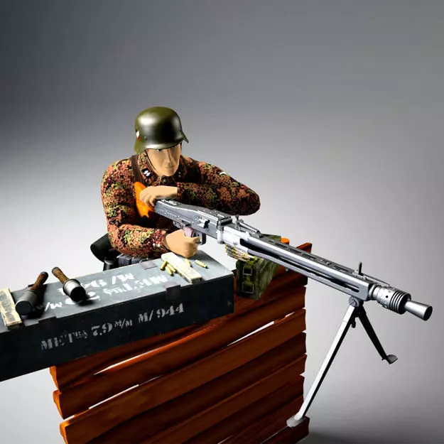 MG-42 machine gun set 3D model_0