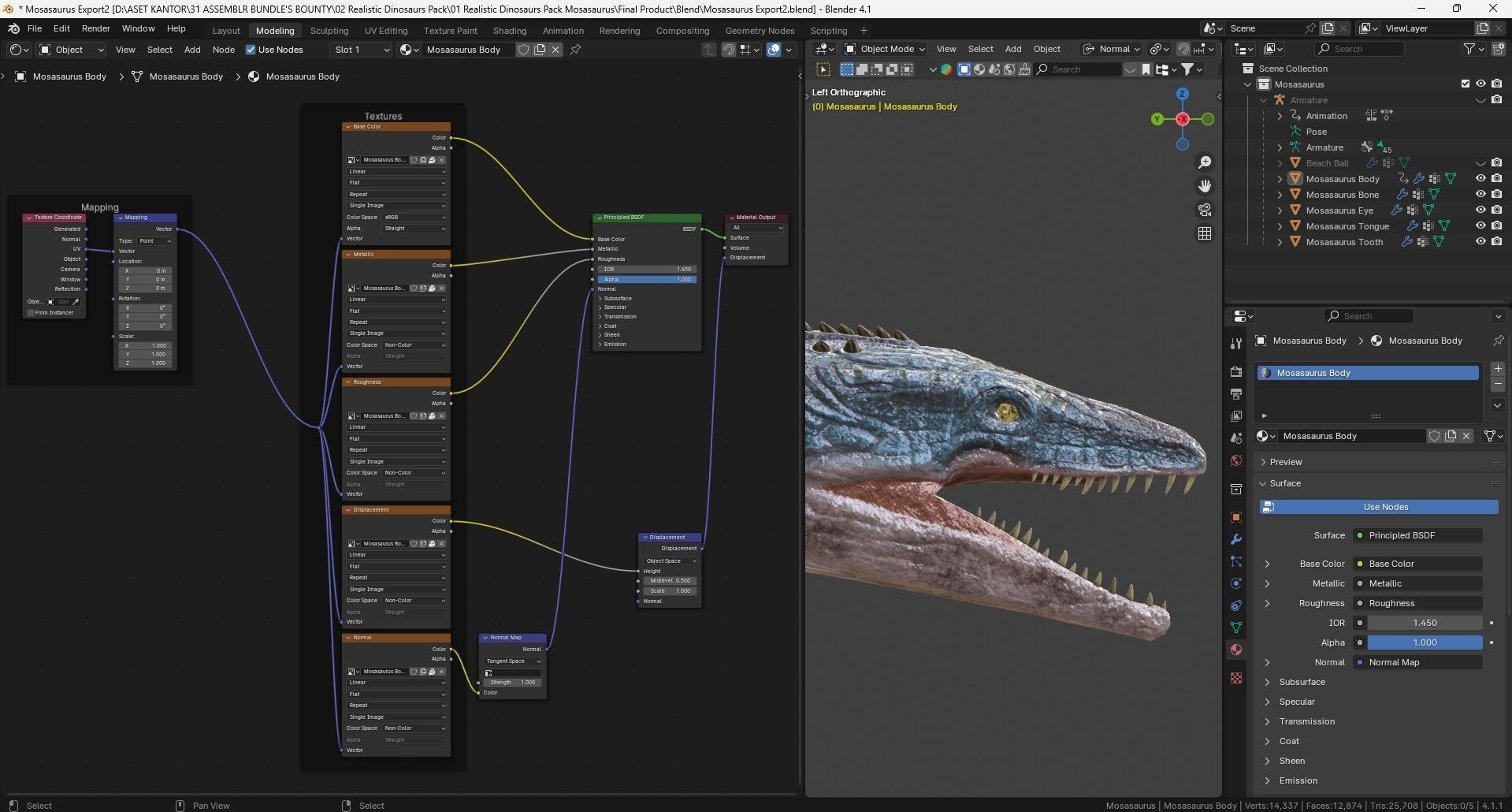Low poly Realistic - Dinosaur Pack Low-poly 3D model_52
