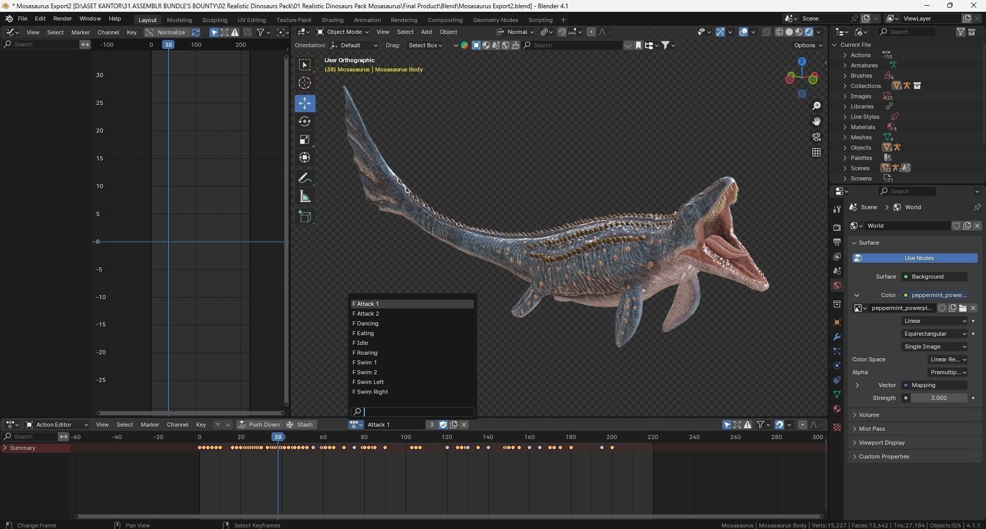 Low poly Realistic - Dinosaur Pack Low-poly 3D model_60