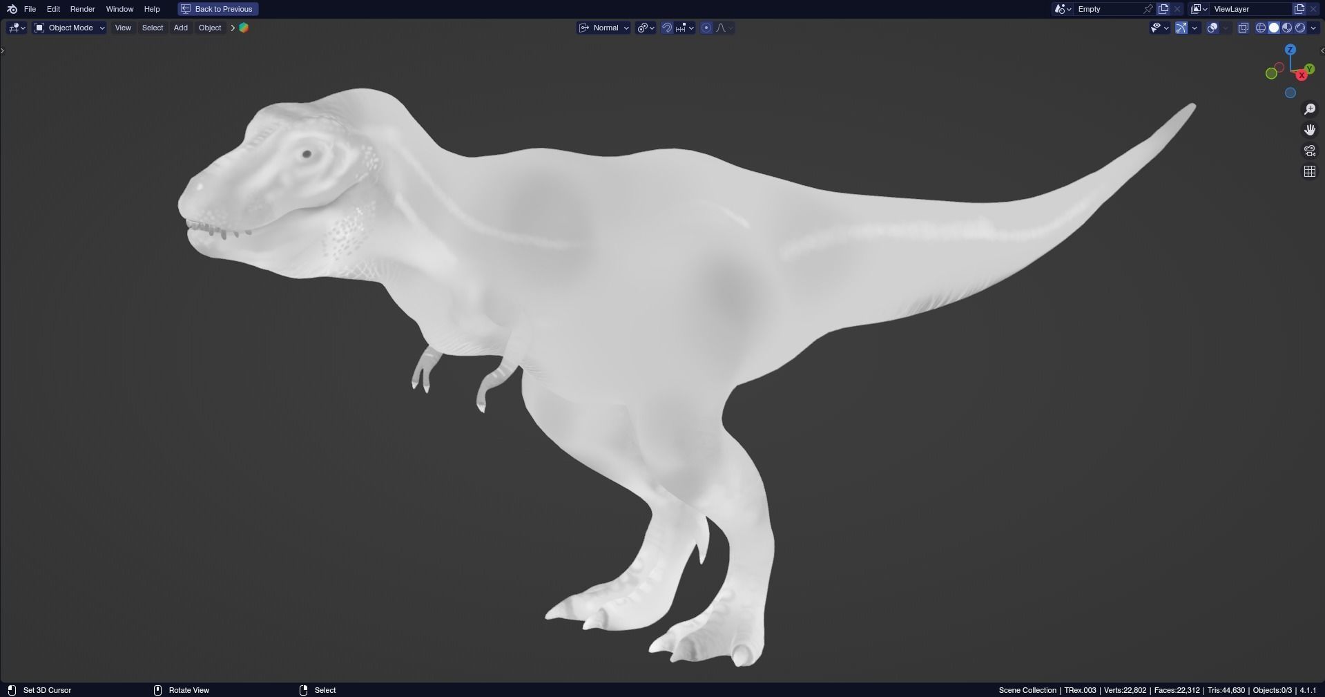 Low poly Realistic - Dinosaur Pack Low-poly 3D model_7