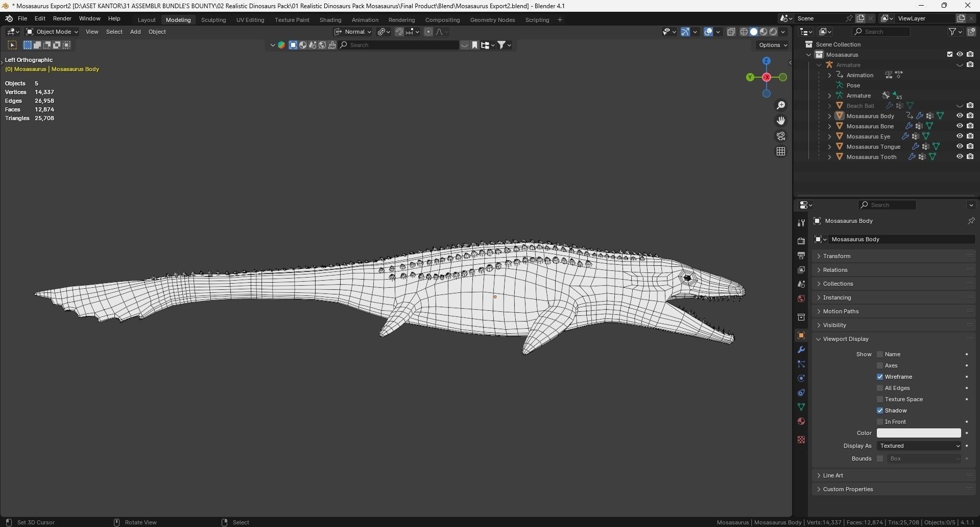 Low poly Realistic - Dinosaur Pack Low-poly 3D model_58