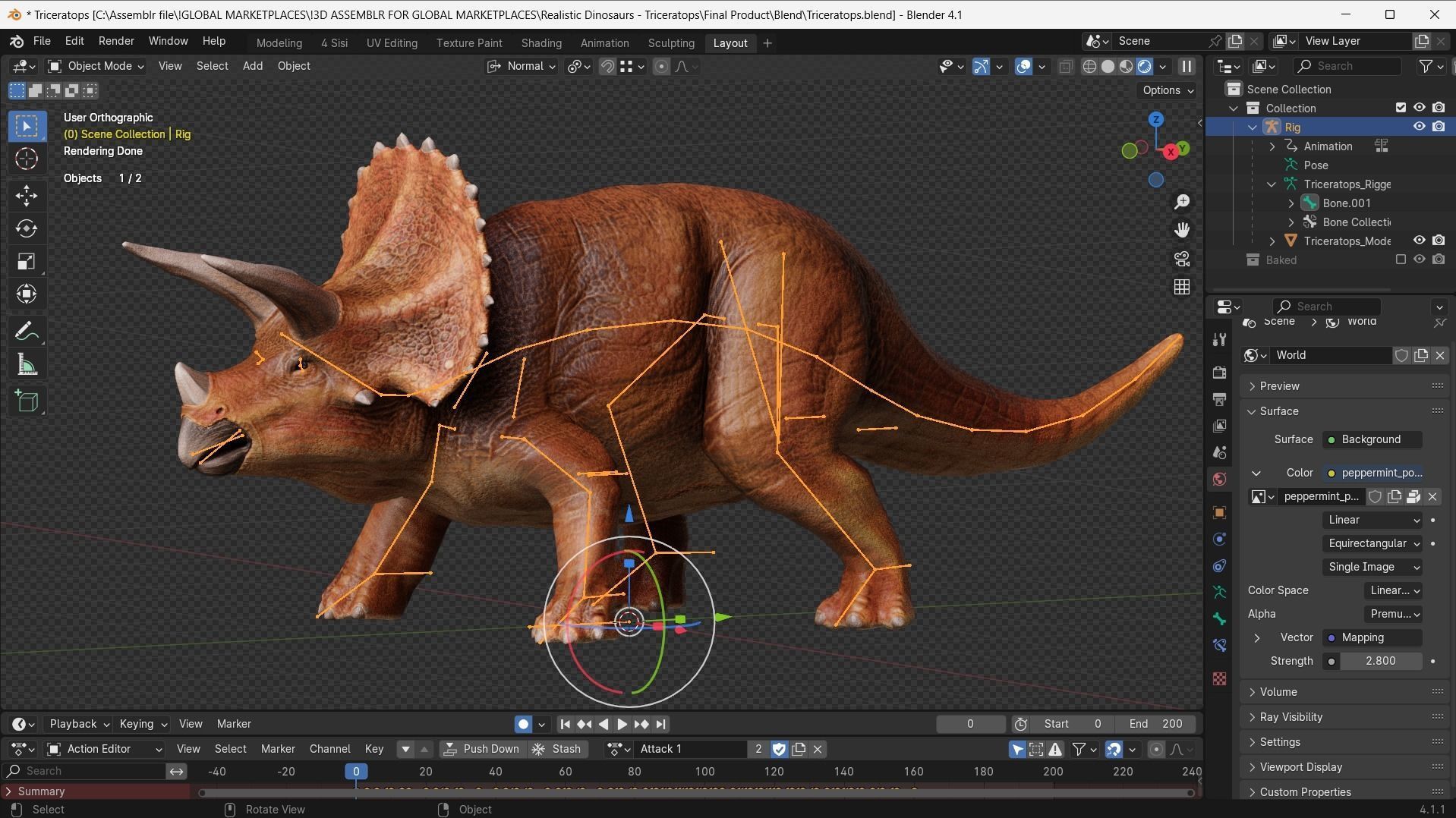 Low poly Realistic - Dinosaur Pack Low-poly 3D model_39