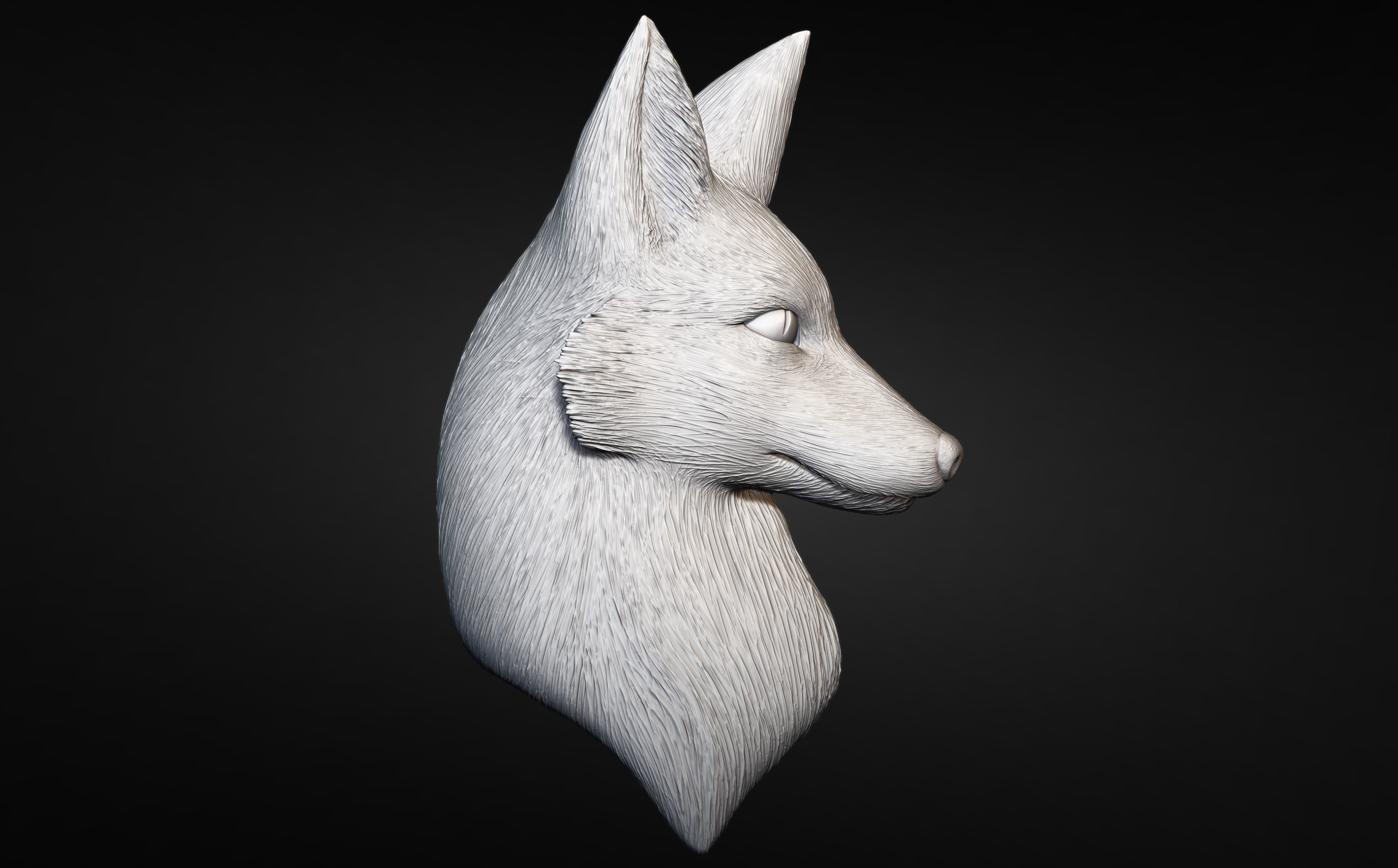 3D FOX MODEL 3D PRINTABLE 3D print model_2