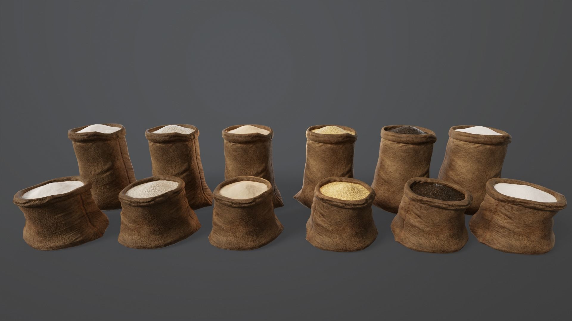 Ingredients Sacks 3D Model Collection_18