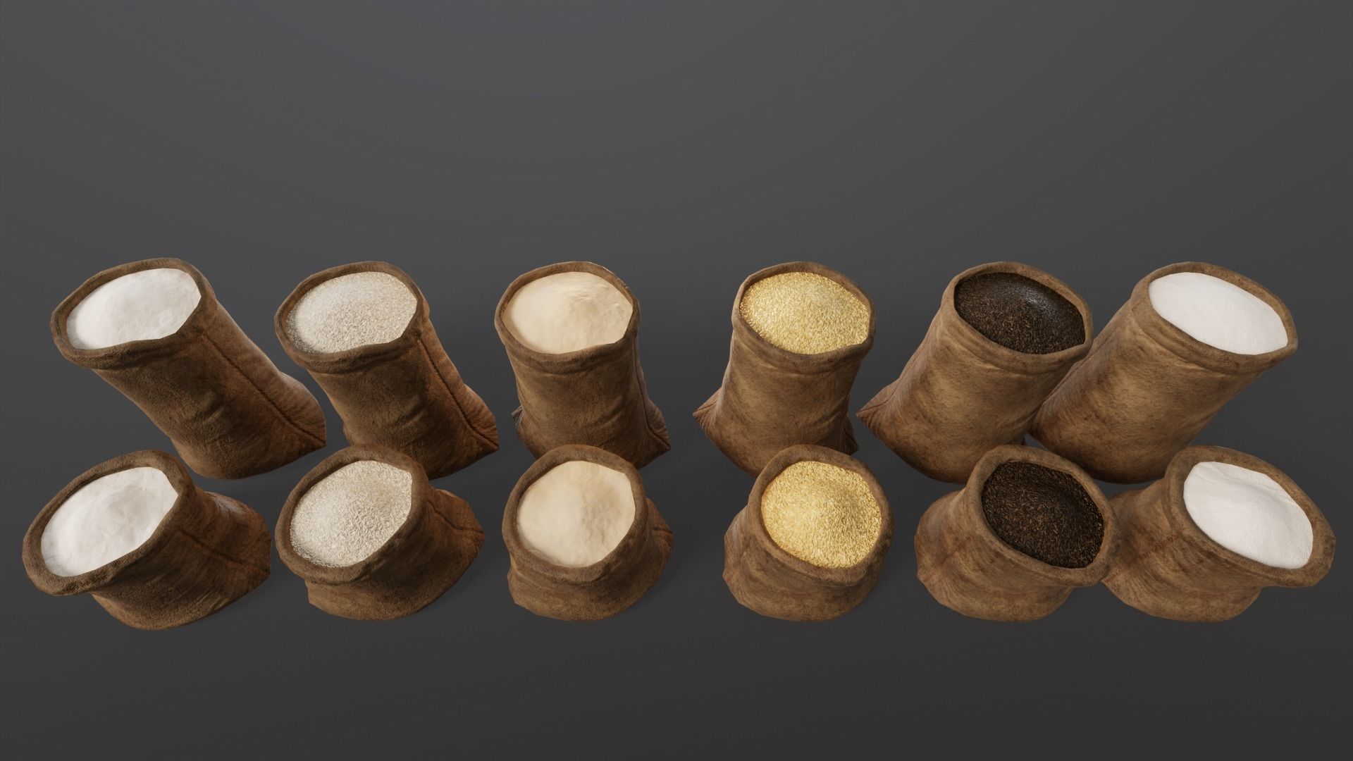 Ingredients Sacks 3D Model Collection_16