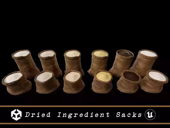 Ingredients Sacks 3D Model Collection