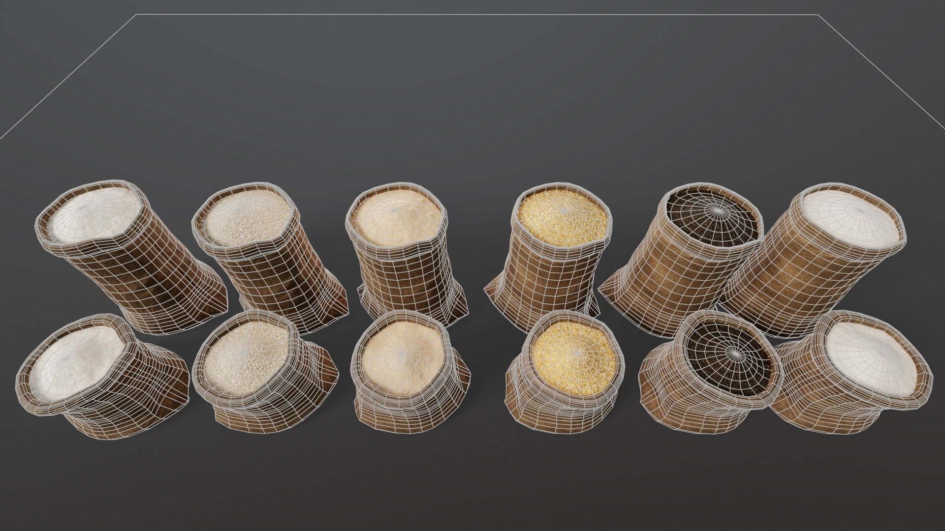 Ingredients Sacks 3D Model Collection_17