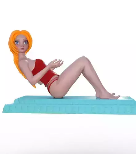 Lina Sexy Girl 3D print model