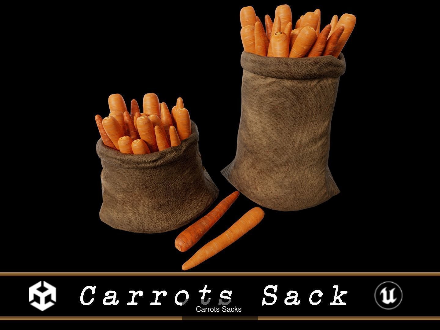 Medieval Food Sacks 3D Model Collection_24