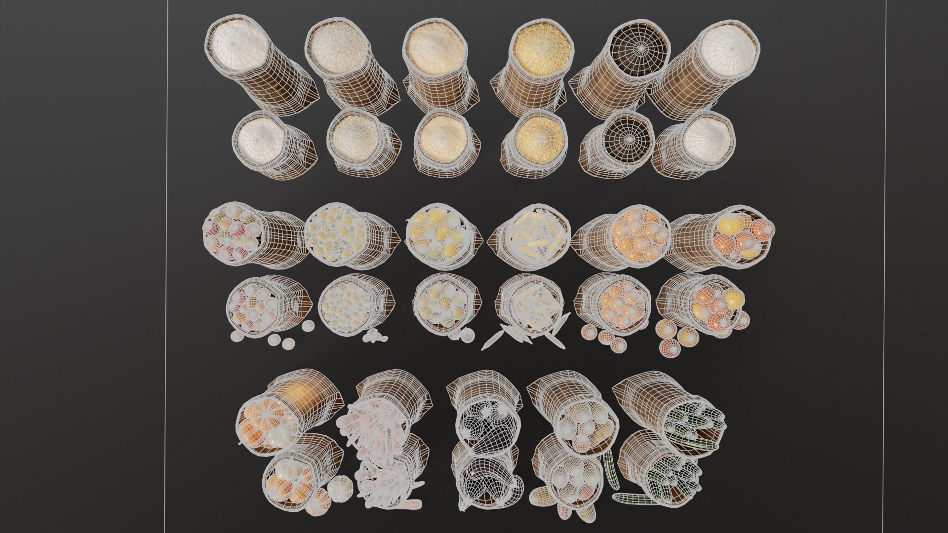 Medieval Food Sacks 3D Model Collection_37