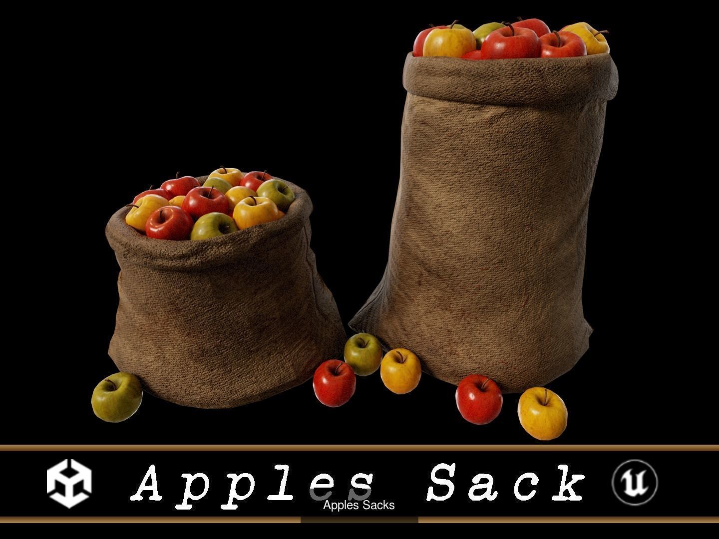 Medieval Food Sacks 3D Model Collection_22