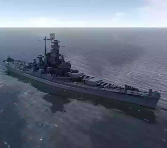 USS Massachusetts BATTLESHIP 3D MODEL