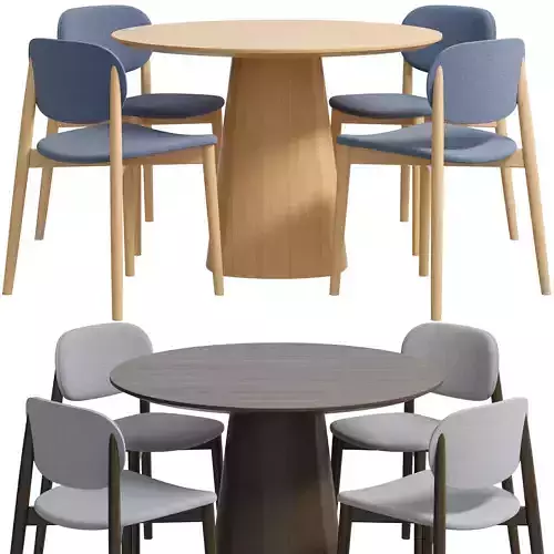 Table Anza and Chair Halo by Bernhardt
