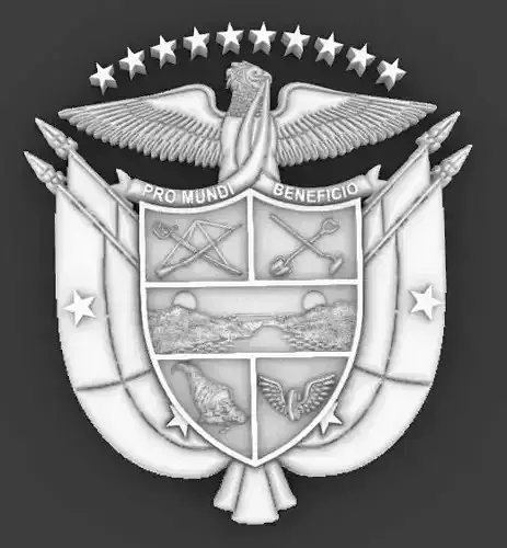 Escudo de Panama Coat of Arms Panama 3D print model