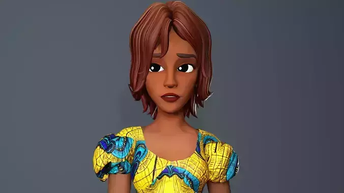 Black cartoon female character