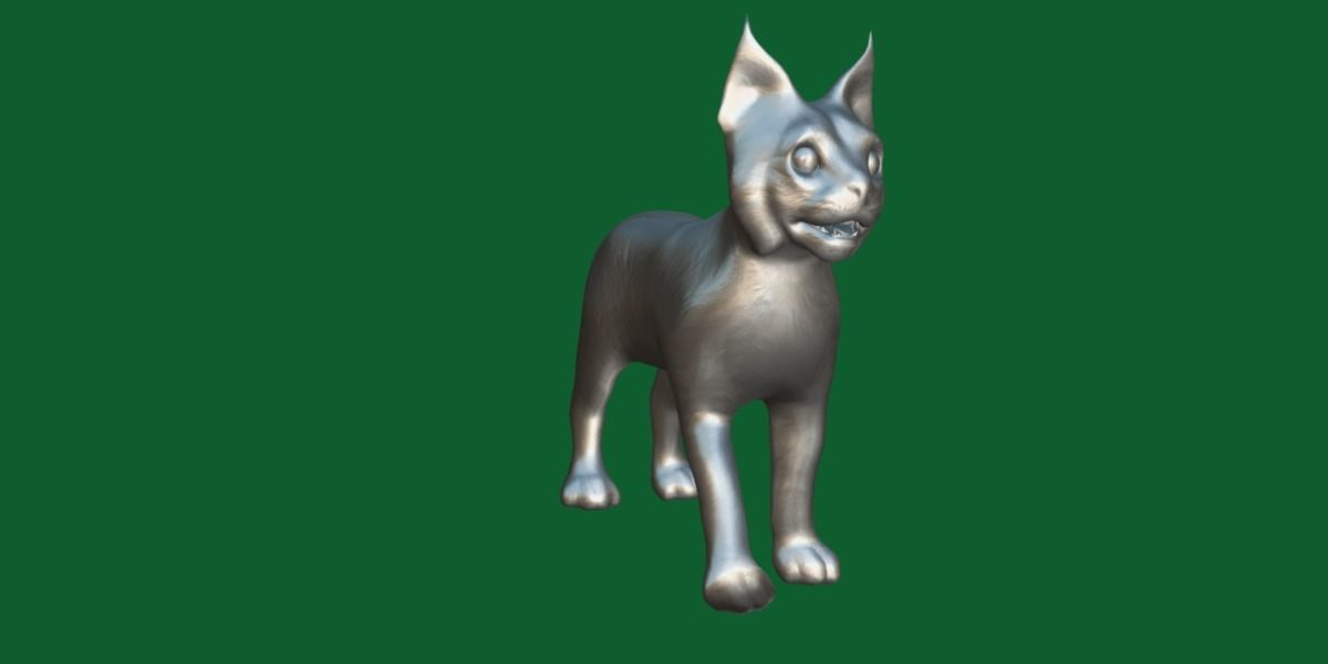 Eurasian Lynx Cub 3D model_5