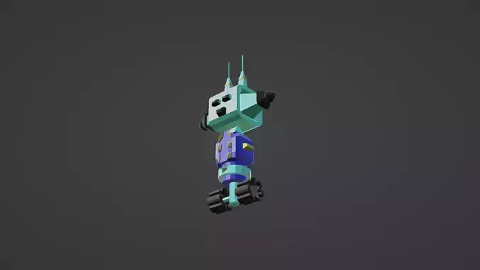 WIN Bot Low-poly 3D model