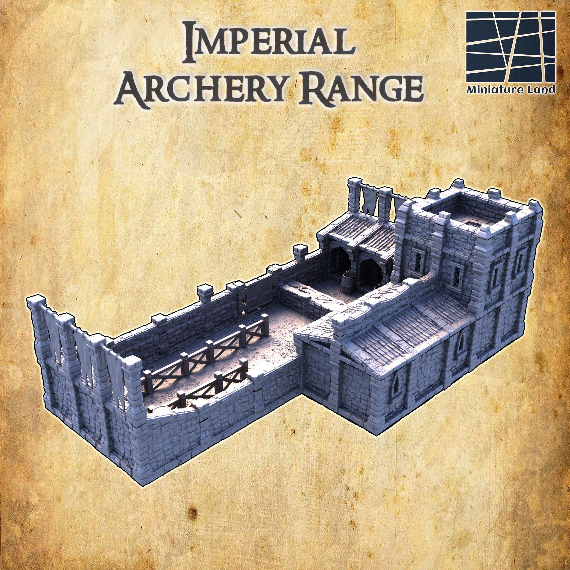 Imperial Archery Range  Tabletop Terrain 28MM 3D print model 3D print model_3