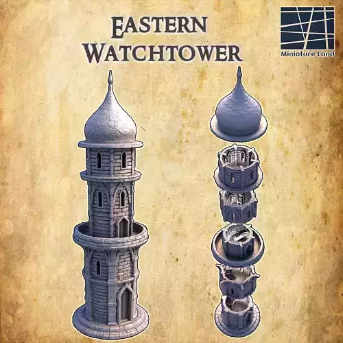Eastern Watchtower Tabletop Terrain 28MM 3D print model