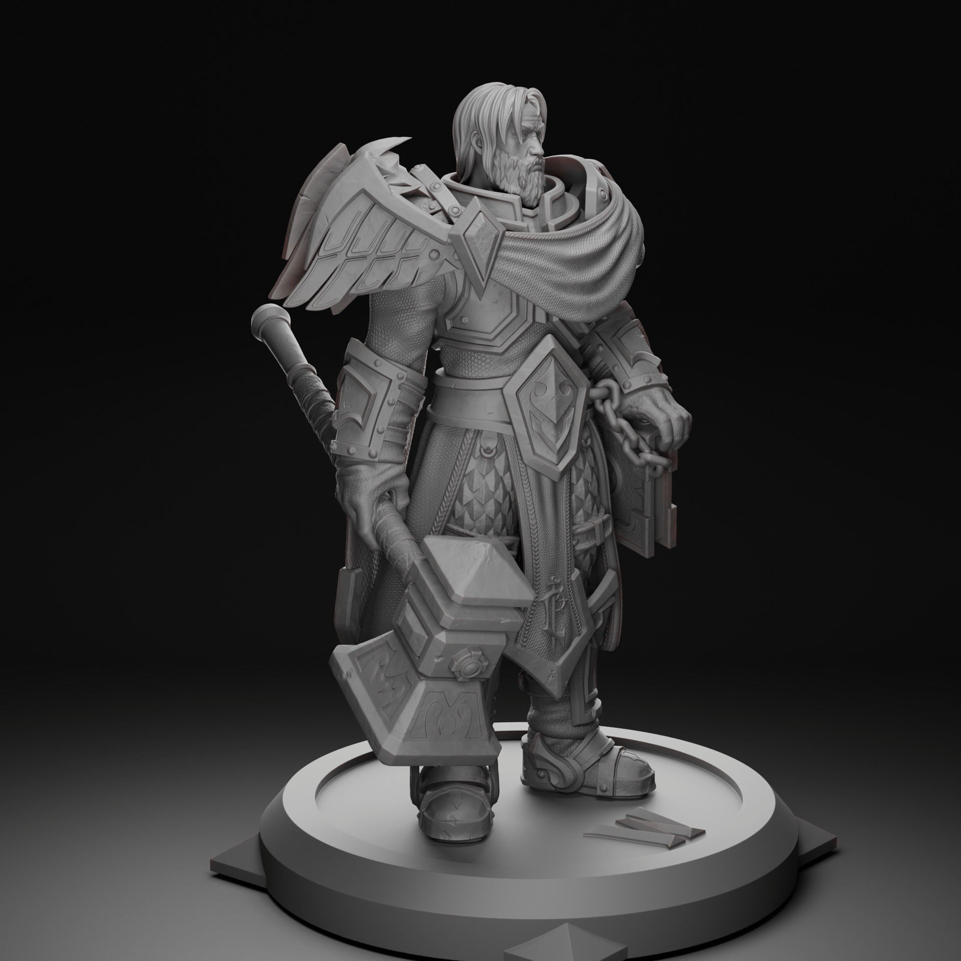 Uther the Lightbringer -World of Warcraft 3D print model_5