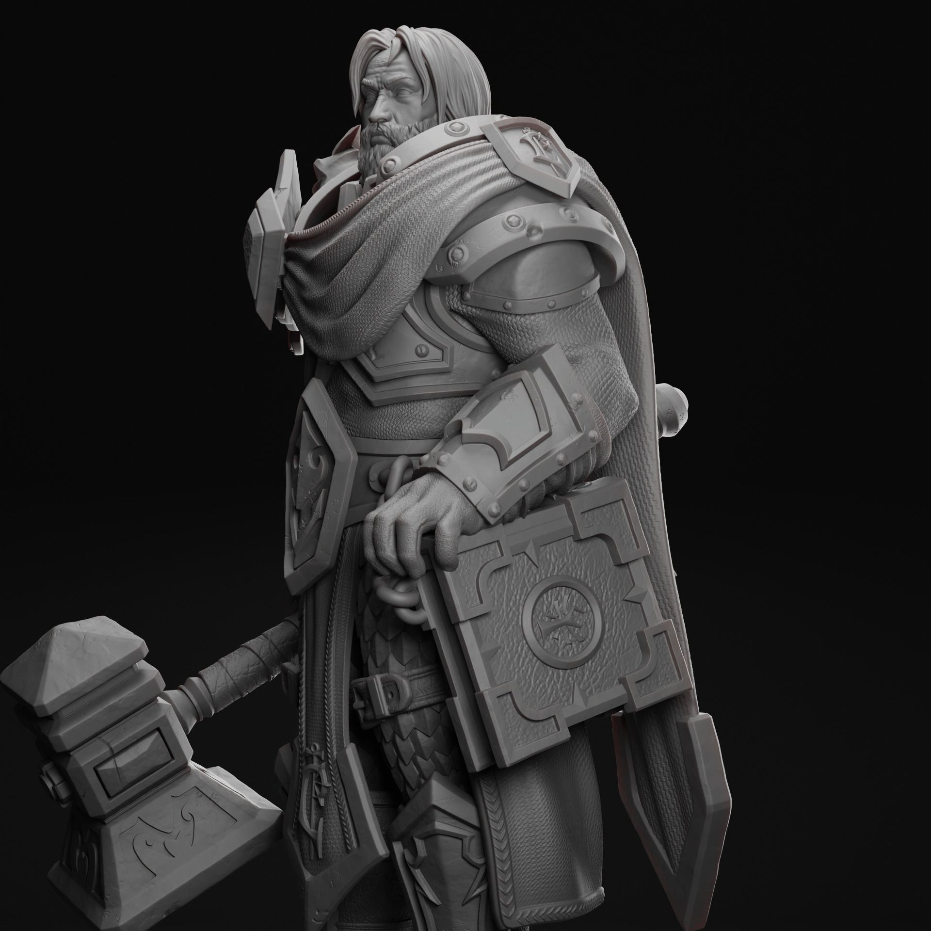 Uther the Lightbringer -World of Warcraft 3D print model_6