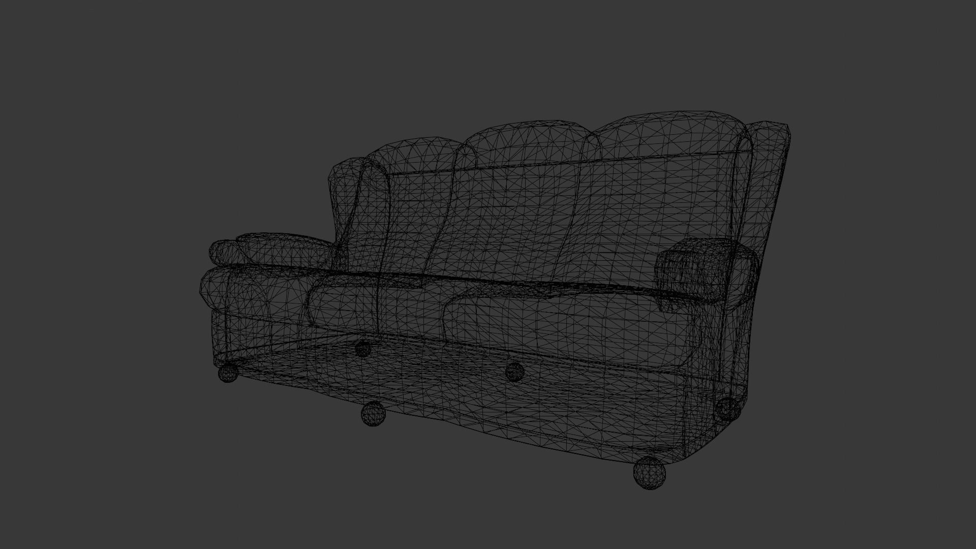 Sofa 3D Model  Low-poly 3D model_10
