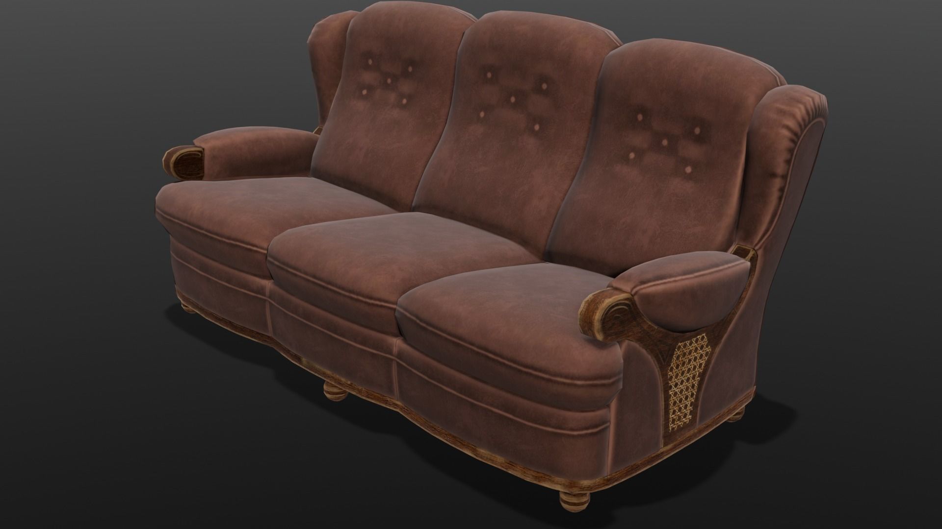 Sofa 3D Model  Low-poly 3D model_18