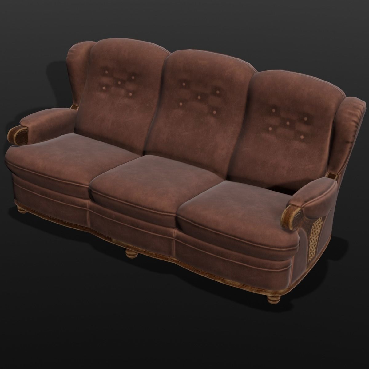 Sofa 3D Model  Low-poly 3D model_9